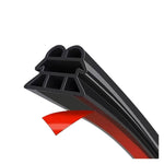 HASTHIP® Burlete de Puerta de Coche 3 Capas Tira Goma Antiruido Impermeable Aislante Sonido Accesorios Automóvil Negro