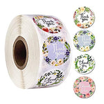 Paper Pretty 500pcs Round Floral Thank You Stickers Seal Label for Favor Party Handmade Envelope Stationery Sticker