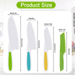 HASTHIP Kids Bread Cutter Set for Montessori Learning with 4 Child Safe Serrated Tools | Food Grade PP