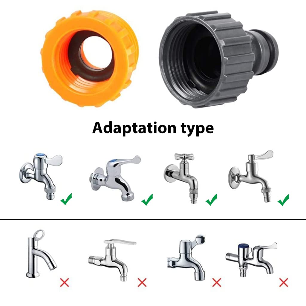 HASTHIP Hose Pipe Connectors 12Pcs for Garden and Car Wash with Quick Connect System | ABS Set
