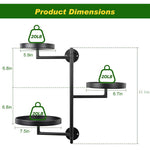 HASTHIP Rotating Window Plant Shelves for Indoor and Outdoor Display with Triple Layer Heavy Duty Metal Stand | Space Saving Wall Mount Design