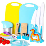 HASTHIP® 0PCS Kids Set for Real Cooking, Child-Friendly Plastic Toddler Kitchen Tools, Montessori Kids Cooking Sets