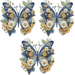 HASTHIP® 5D Diamond Painting Kit Three-dimensional Aesthetic Dazzling Home Decor DIY Art with Accessories and Tools 12x12 Inches Butterfly 3 PCS