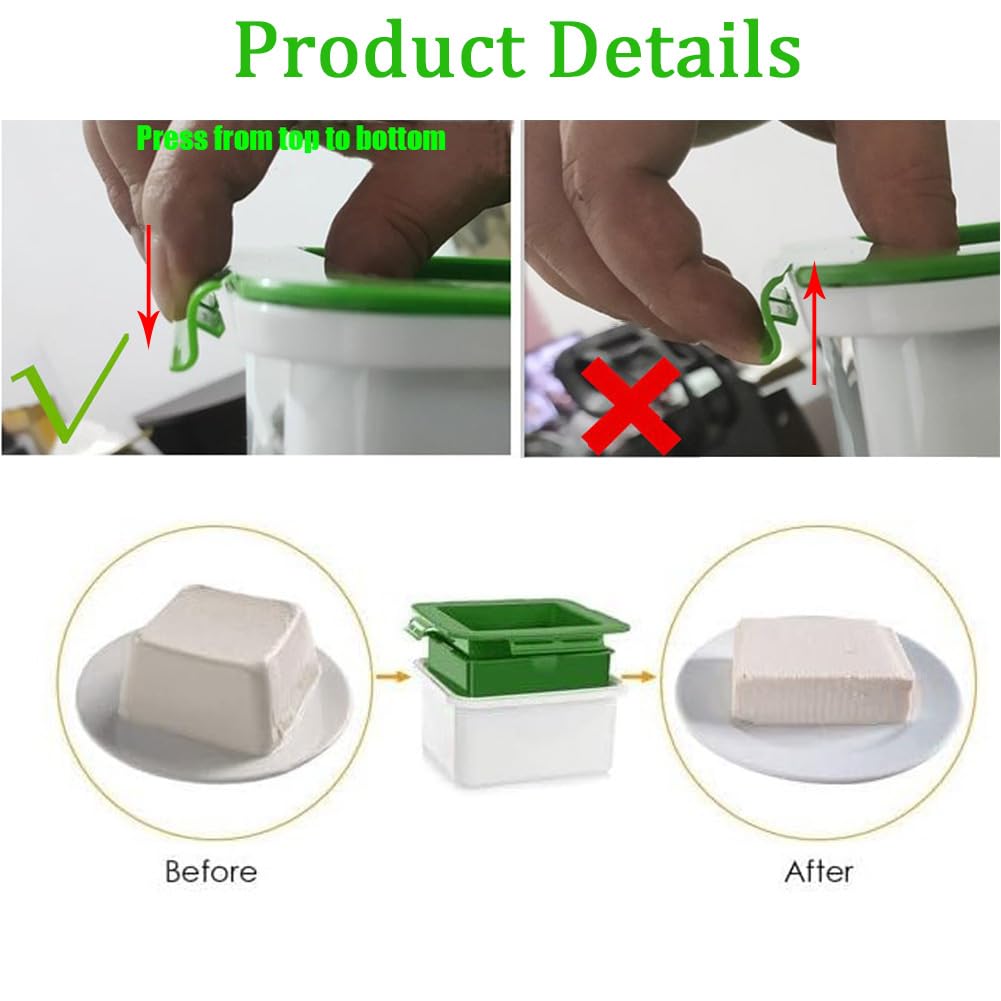 Tofu Press Drainer Water Remover Food Grade Tofu Making Tools Homemade Tofu Tools Quick Excessive Water Removal Easy Tofu Drainer Press for Tofu Within 4.5x3.78x1.77 inch, Dish Washer Safe