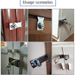 HASTHIP Drawer Lock Set for Cabinets and Desks with 3 in Keyed Hasp Chrome Plated | 2 Sets
