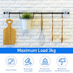 HASTHIP® 6pcs Wall Curtain Holder, Curtain Rod Holder, Self Adhesive Hook, Curtain Rod Bracket Curtain Brackets for 1 inch Diameter Curtain Rodsfor Bathroom Kitchen Home Bathroom and Hotel
