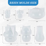 HASTHIP Resin Molds Silicone Set for DIY Mushroom Jars with Lids 5 Pcs | Jewelry and Home Decoration Crafts