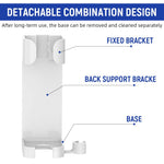 HASTHIP Hair Dryer Stand for Wall Mounted Styling | 2PCS No Drill Organizer with Cable Grip