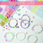 HASTHIP® PATPAT 831Pcs Bracelet Making Kit for Girls, DIY Jewellery Set with Colorful Beads, Charms, Crystal Thread, Pendant, Scissors & Tweezer for Necklace and Bracelet Crafts