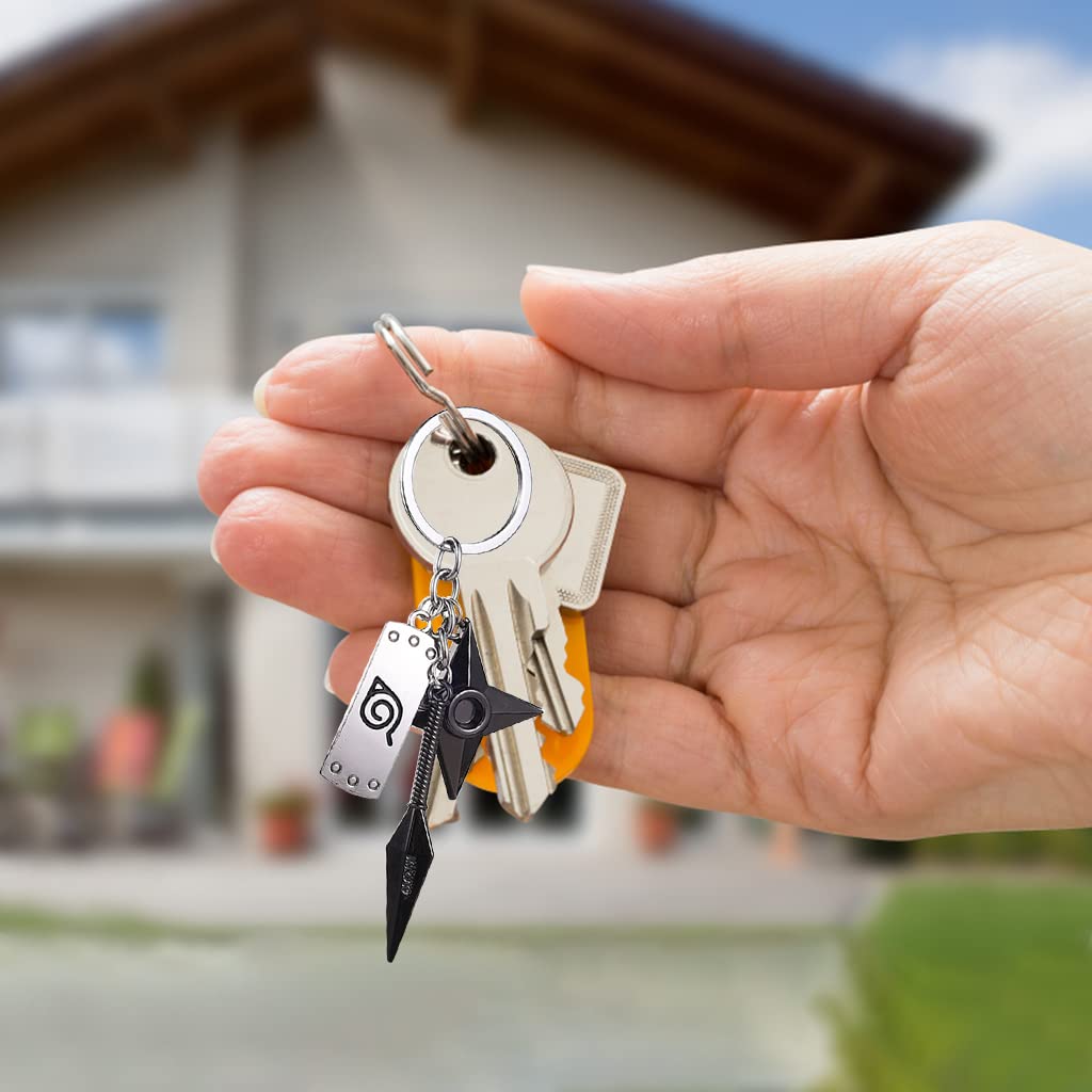 ZIBUYU® Polyvinyl Chloride (PVC) Anime Keychain Konoha Sign Pendent Keychain For Keys Collection - 1