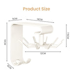 HASTHIP Multi Utensil Organizer for Kitchen with 360° Rotatable 10 Hooks and Carbon Steel Design