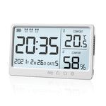 HASTHIP LCD Digital Thermometer Hygrometer for Home and Office with 5 in Backlight Screen | USB Rechargeable Indoor Temperature and Humidity Monitor