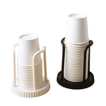 HASTHIP Paper Cup Dispenser for Home and Office with Dual Organizer Rack | Black and White Set of 2