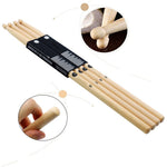 HASTHIP 5A Drum Sticks Set for Adults and Youth with Oval Wood Tip 2 Pair 16 in Maple