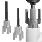 Serplex® 2Pcs Pipe Threading Die Heads for Electric Drill Use, 1/2" NPT & 3/4" NPT Pipe Threader Heads with Hex Shanks, Aluminum Alloy Plumbing Threading Die Heads