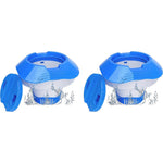 HASTHIP Pool Chlorine Floater for Swimming Pool and Spa featuring 7 in Design with Lid | 2PCS