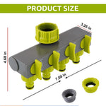 HASTHIP Universal Garden Hose Splitter for Irrigation and Lawn Watering with 4 Way Outlets | Quick Connect Plastic Faucet Adapter