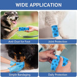 HASTHIP® 6Pcs Dog Anti Dirty Bandages for Walk, Self Adhesive Non-WovenElastic Bandage, Pet Injury Recovery Bandage Color Paw Print Lick Proof Bandage (7.5X5.4cm, Total Length 4.5M)