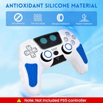 HASTHIP® ZORBES PS5 Controller Silicone Protective Cover Case for DualSense, Anti-Slip Grip Skin with 2 Thumb Grips & Touchpad Sticker, Shockproof Accessories for PlayStation 5 Gamepad