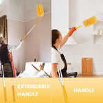 HASTHIP Double Sided Microfiber Duster with 20 Washable Refills for Home and Car Cleaning | Flexible Bendable Handle