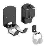 HASTHIP® 2Pcs Headphone Stand Holder, Foldable Wall Headset Hanger Holder, No Drill Home Organizer Hooks with Strong Adhesive Backing