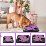 HASTHIP® Dog Slow Feeder Bowl, 3-in-1 Pet Feeding Toy with Rotating Nail Grinder Disc & Cat Scratch Pad, Portion Control Feeder for Healthy Digestion and Preventing Choking