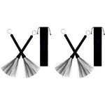 HASTHIP Drum Brushes for Jazz and Blues with Retractable Wire Sticks 2PCS | Stainless Steel
