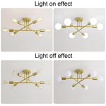 HASTHIP 6-Light Modern Metal Flush Mount Ceiling Light, E27