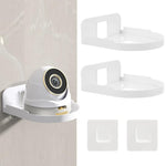 HASTHIP® 2Pcs Soporte de Montaje en Pared para Cámara de Seguridad,Estante Adhesivo sin Taladro Acrílico Blanco,Soporte Cámara Vigilancia Inalámbrica y Monitores Bebé,12x9.5X
