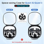 HASTHIP® Travel Case for Meta Quest 3S VR Headset Portable Carrying Case with Handle Transparent Protective Case Headset Controller Grips Charger Accessories Bag for Meta Quest 3S, 23x12x23cm