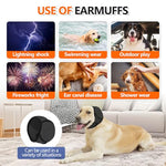HASTHIP® Dog Ear Protectors, Calming Ears Cover, Dog Ear Muff with Adjustable Chin Strap, Anxiety Relief Headwear Noise Reduction Protective Ear Cover for Eating, Swimming, Therapy, L