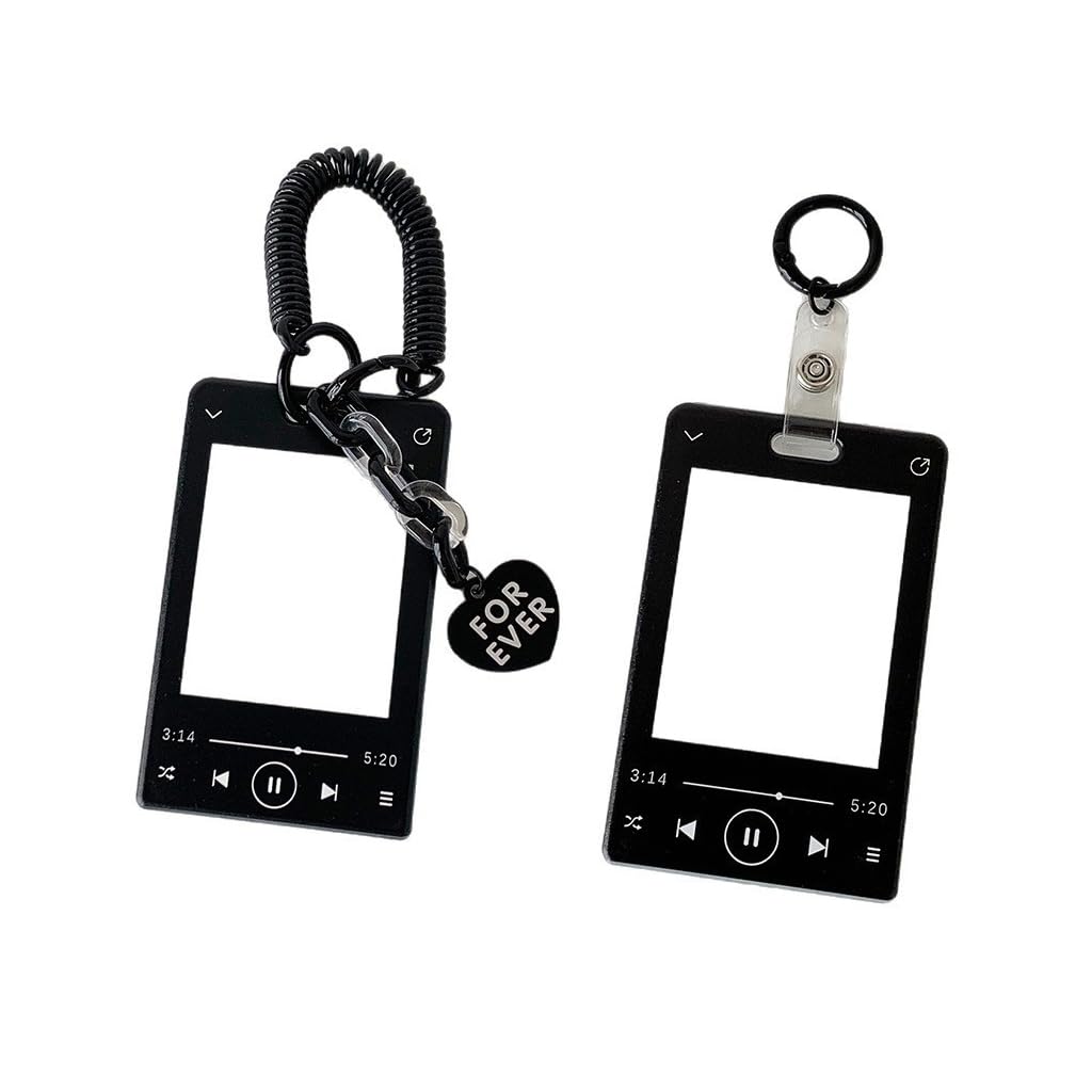 HASTHIP® Minimalist style photo card holder Y2K style player-shaped couple idol instant photo sticker frame-Black