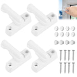HASTHIP Window Sash Lock 4 Pc Set for Doors and Windows featuring T Handle Design | White Steel Secure Fit