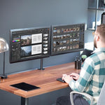 HASTHIP® Dual Monitor Desk Mount,