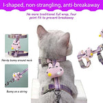 HASTHIP® Cat Harness with Leash, Outdoor Cat Leash with Harness with Quick Release Buckle Adjustable for Small Medium Cats, Lightweight Soft Walking Travel Petsafe Harness(Size: S)