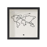 HASTHIP® Caja de Sombras para Recuerdos de Viaje 8x8in,Shadow Box con Ranura Superior para Boletos Conciertos,Cine y Souvenirs Exhibidor Memorias y Postales - Negro