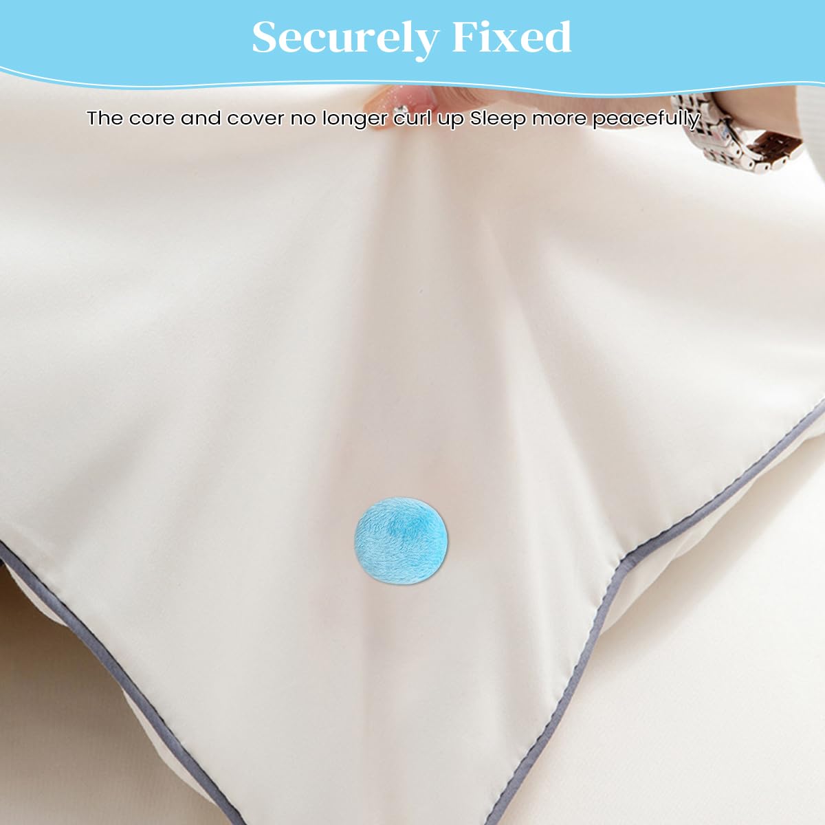 HASTHIP Duvet Clips for Comforter and Quilt featuring One Click Unlock Design | 8pcs Set