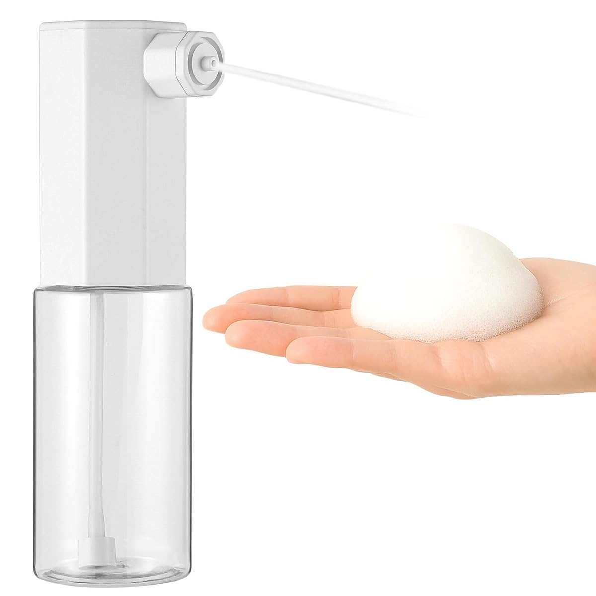 HASTHIP® Supvox Dispensador Eléctrico de Champú Espumoso con Toque Único Pulverizador Inteligente de Espuma Recargable USB 1000mAh para Cocina Baño