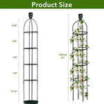 HASTHIP Climbing Trellis for Garden Plants with 145cm Obelisk Structure and Owl Topper | Decorative Support for Flowers and Ivy