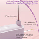 HASTHIP 2 in 1 Automatic Threader Seam Ripper for Hand Embroidery with Dual Head | 2 PCS Stainless Steel