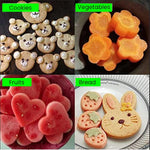 Vegetable Shape Cutter for Food Kids Various Shapes Pastry, Bread, Cookie, Vegetable, Fruit Cutter Shapes Star and Heart Shape Cutters - 9 Pieces