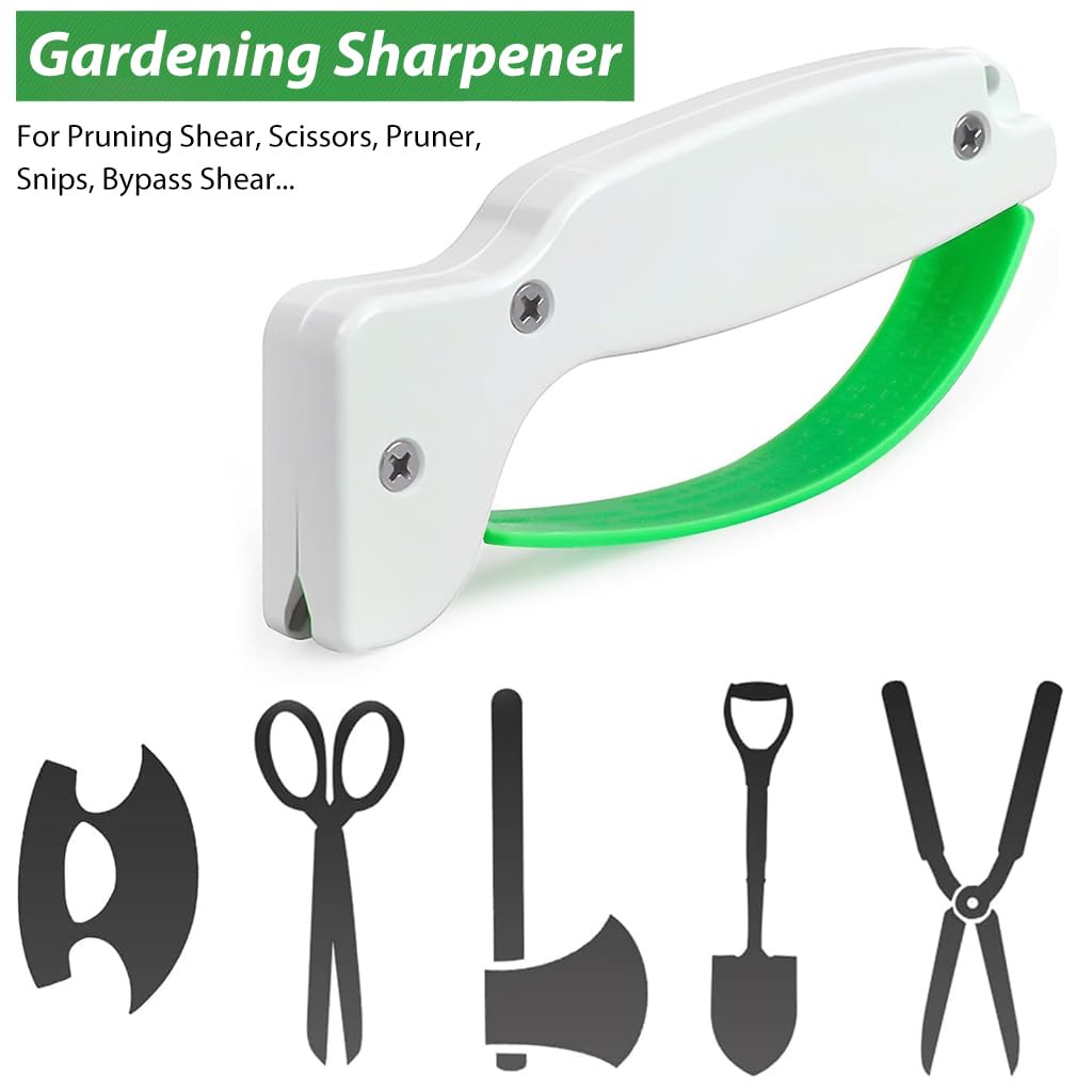 HASTHIP® Gardening Shears Sharpener Diamond-Honed Tungsten Carbide Blade Design Portable Gardening Hand Pruning Scissors Sharpener for Pruning Shear, Scissors, Pruner, Snips, Bypass Shear