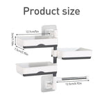 HASTHIP Soap Holder for Bathroom and Kitchen featuring 3 Layer Rotatable Design | 5 Kg Suction Cup