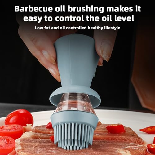 HASTHIP® Home Xone 600ml 2 in 1 Oil Pourer Bottle with Dispensing Brush,Glass Olive Oil Dispenser for Kitchen,Clear Drizzler Bottle Utility and Vinegar Container for Cooking and Salad