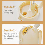 HASTHIP Olive Oil Sprayer for Kitchen and Air Fryer featuring Dual Function Design and 580ml Glass Bottle | Precise 0.2g Spray Control