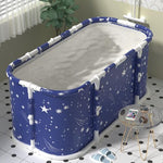 HASTHIP® 47.2" Foldable Soaking Tub - Portable Thermal Bathtub with Drain Pipe & Cover, Space Saving Design for Adults Kids Home Spa Bath for Small Bathrooms
