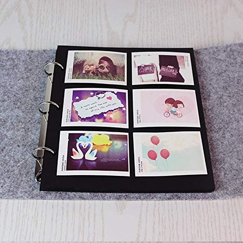 Photo Album, Felt Cover Photo Scrapbook Memory Book Hand Made Diy Albums With 30 Sheets Best Gift For Fathers Day Mothers Day Dewali Wedding Baby Journal(Grey,7.5 X 6.9 Inch)