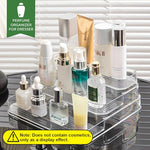 HASTHIP® Exhibidor de perfumes, estante elevador acrílico transparente 3 niveles