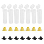 HASTHIP Queen Bee Cages for Safe Introduction with Candy Plug Bottom and Vented Design | 10Pcs 2.6cm x 7.8cm Reusable Plastic