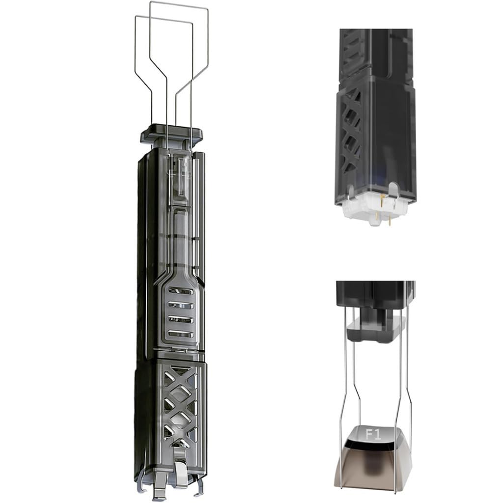 HASTHIP® ZORBES Herramienta Extractora de Teclas y Switches, 2 en 1 con Cabezal Doble Plegable para Teclados Mecánicos y de Membrana